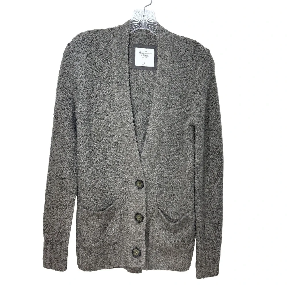 Abercrombie Wool Blend Cardigan‎ Womens Small Slouchy Academia Oversized Long